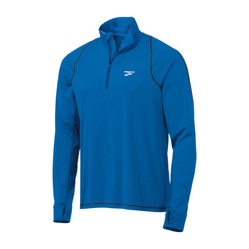 Mens Brooks Infiniti Hybrid Wind Shirt Long Sleeve 1/2 Zip Technical Tops