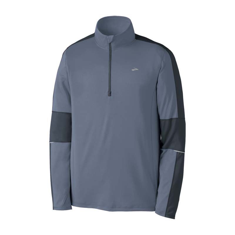 Mens Brooks Essential Run LS 1/2 Zip Long Sleeve 1/2 Zip Technical Tops