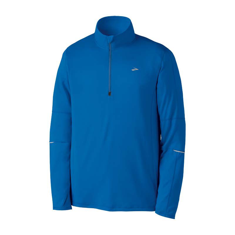Mens Brooks Essential Run LS 1/2 Zip Long Sleeve 1/2 Zip Technical Tops