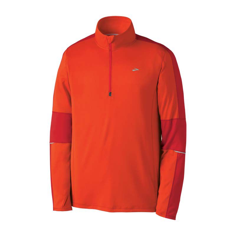 Mens Brooks Essential Run LS 1/2 Zip Long Sleeve 1/2 Zip Technical Tops