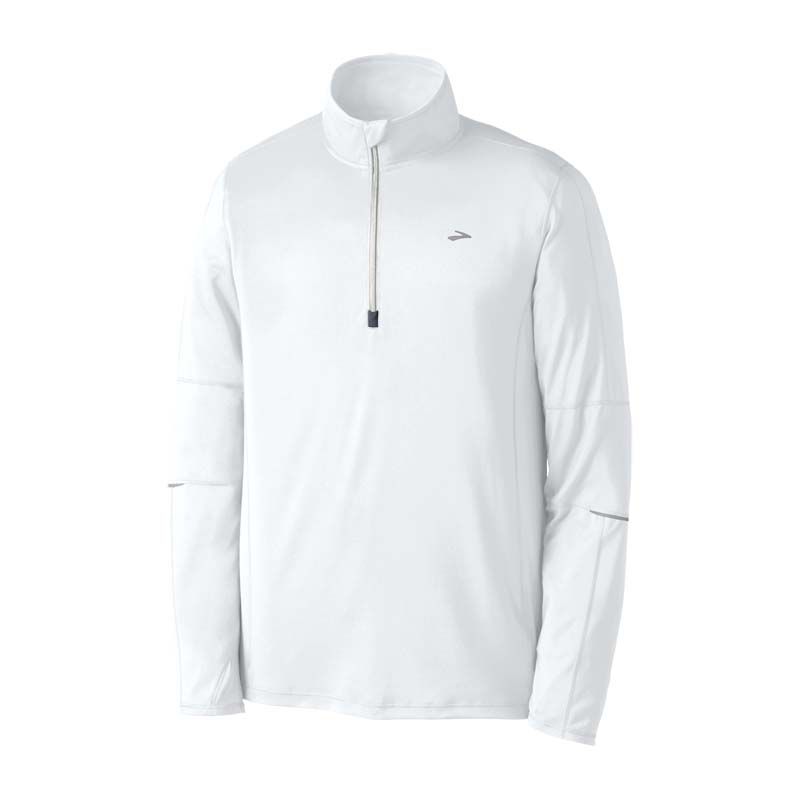 Mens Brooks Essential Run LS 1/2 Zip Long Sleeve 1/2 Zip Technical Tops