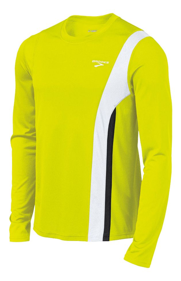 Mens Brooks Rev LS II Long Sleeve No Zip Technical Tops
