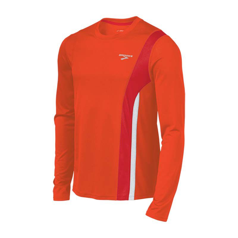 Mens Brooks Rev LS II Long Sleeve No Zip Technical Tops