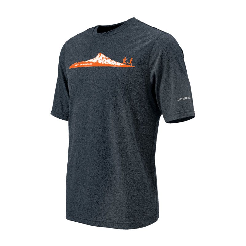 Mens Brooks EZ T II Mountain Runner Short Sleeve Technical Tops