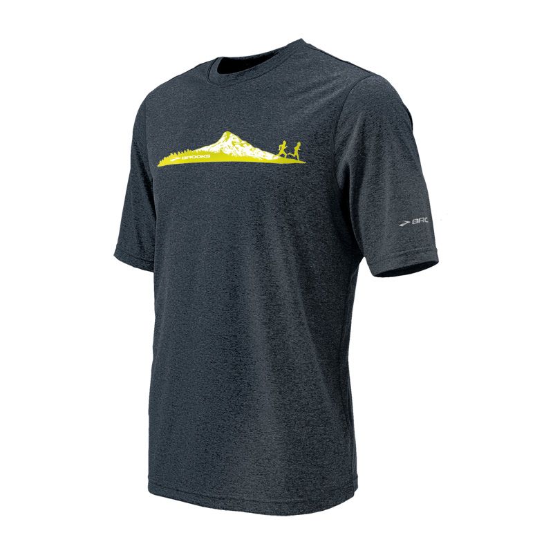 Mens Brooks EZ T II Mountain Runner Short Sleeve Technical Tops