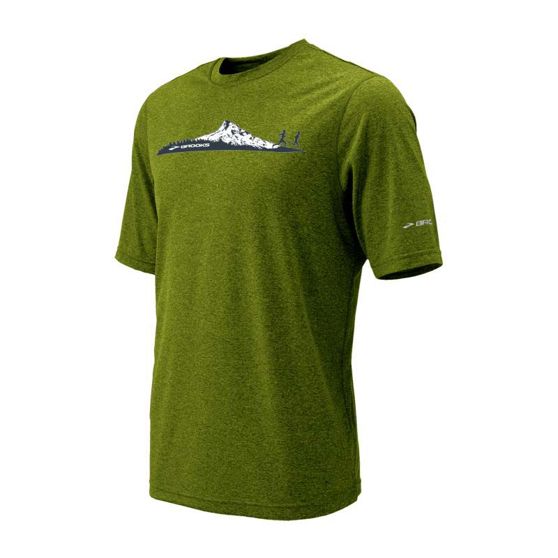 Mens Brooks EZ T II Mountain Runner Short Sleeve Technical Tops