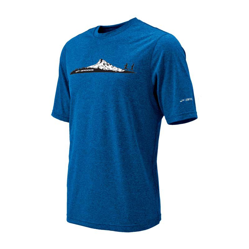 Mens Brooks EZ T II Mountain Runner Short Sleeve Technical Tops