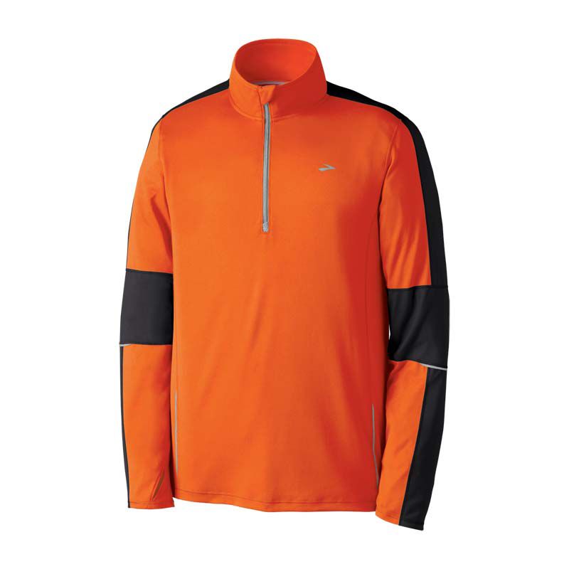 Mens Brooks Nightlife Essential Run LS 1/2 Zip Long Sleeve 1/2 Zip Technical Tops