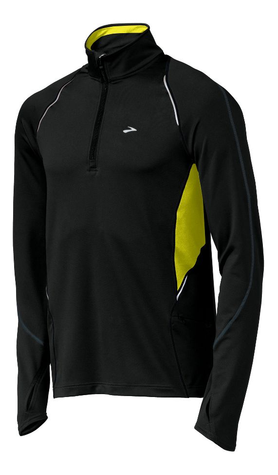 Mens Brooks NightLife Infinity Long Sleeve 1/2 Zip Technical Tops