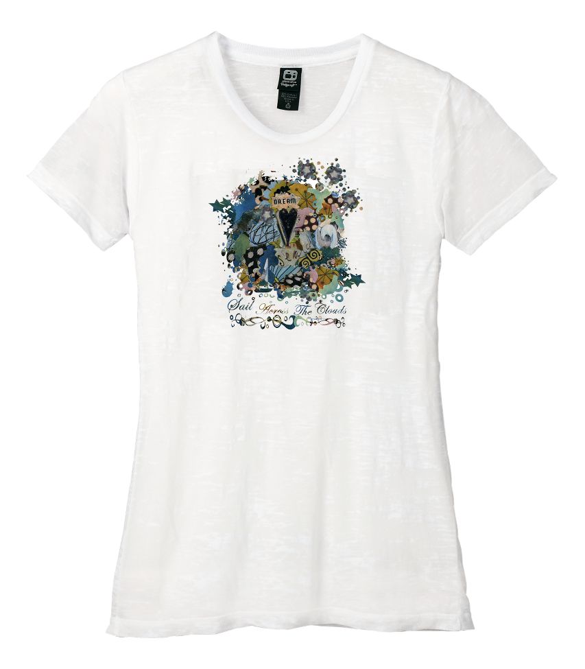 Womens Cutting-Up Burnout Short Sleeve Tee Top Womens Cutting-Up Burnout Short Sleeve Tee Top