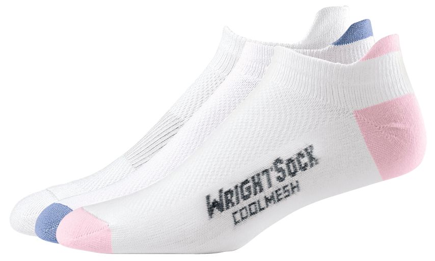 Womens WrightSock Double Layer Coolmesh Color Tab Sock 3pk