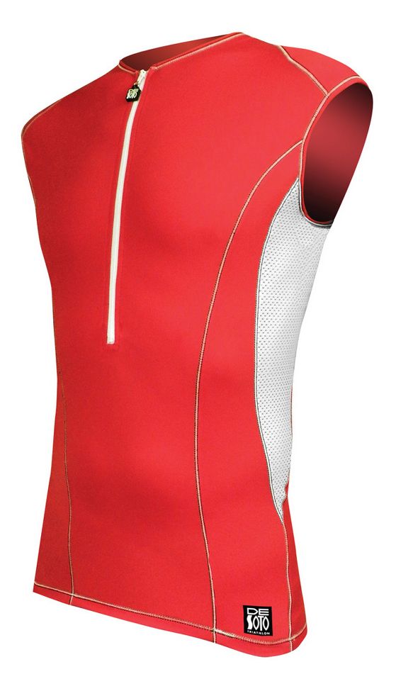 Mens De Soto Carrera Tri Jersey Sleeveless Technical Tops