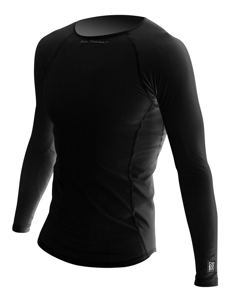 Mens De Soto Skin Cooler Long Sleeve No Zip Technical Tops