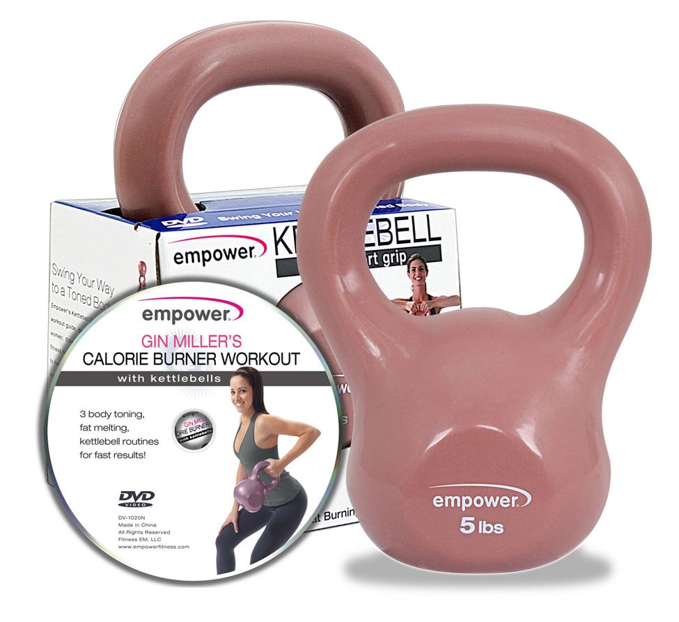 Empower Comfort Grip Kettlebell w/DVD 5lb Fitness Equipment