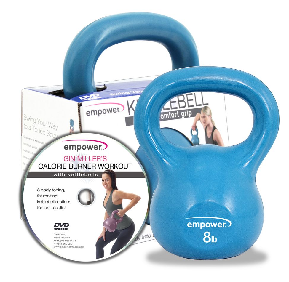 Empower Comfort Grip Kettlebell w/DVD 8lb Fitness Equipment