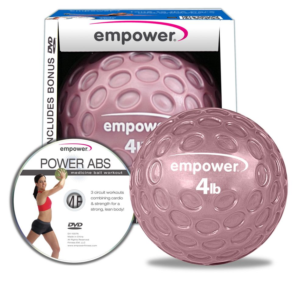 Empower Fingertip Grip Medicine Ball w/DVD 4lb Fitness Equipment