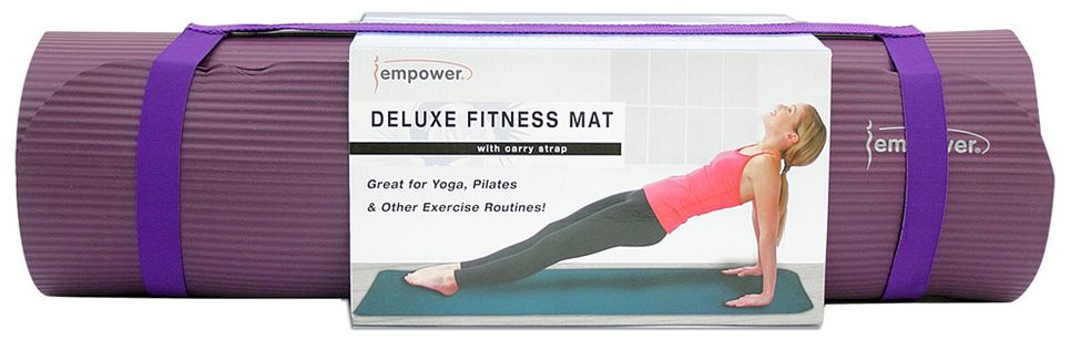 Empower Deluxe Fitness Mat w/Carry Strap 12mm Fitness Equipment