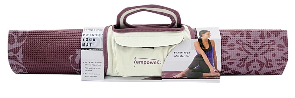 Empower Printed Yoga/Pilates Mat w/Clutch 5mm Fitness Equipment