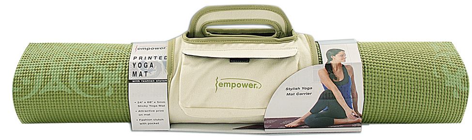 Empower Printed Yoga/Pilates Mat w/Clutch 5mm Fitness Equipment