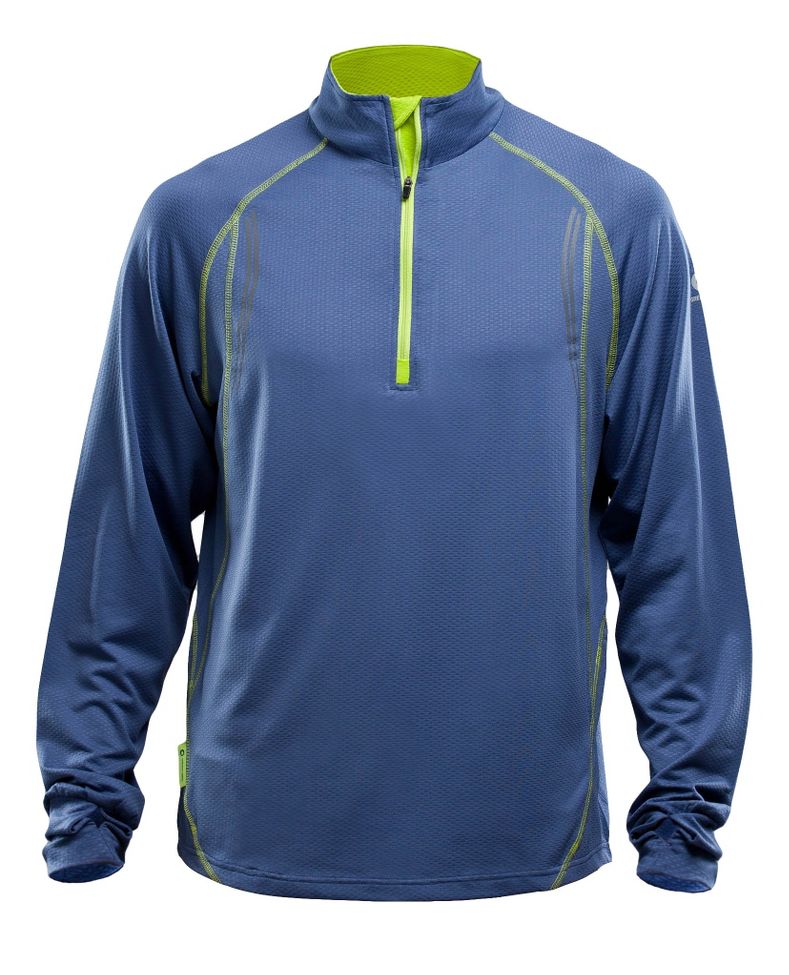 Mens Greenlayer Twilight Half-Zip Long Sleeve Tee Technical Tops