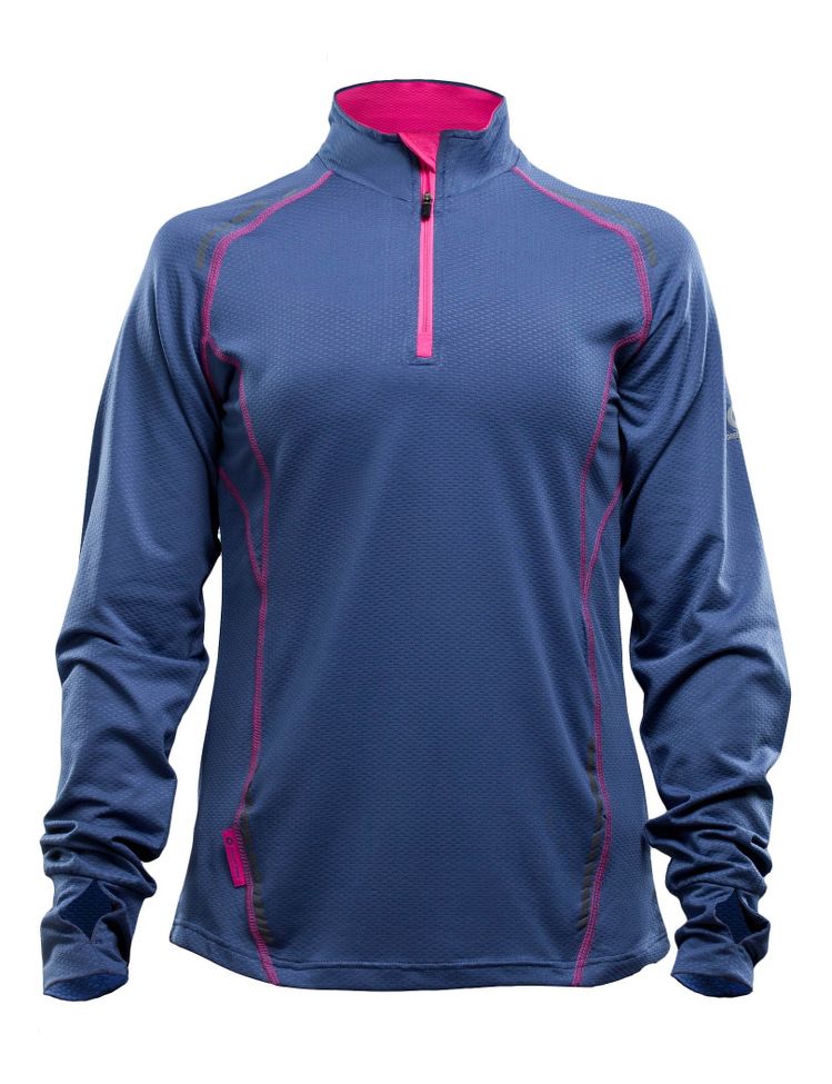 Womens Greenlayer Twilight Half-Zip Long Sleeve Tee Technical Tops