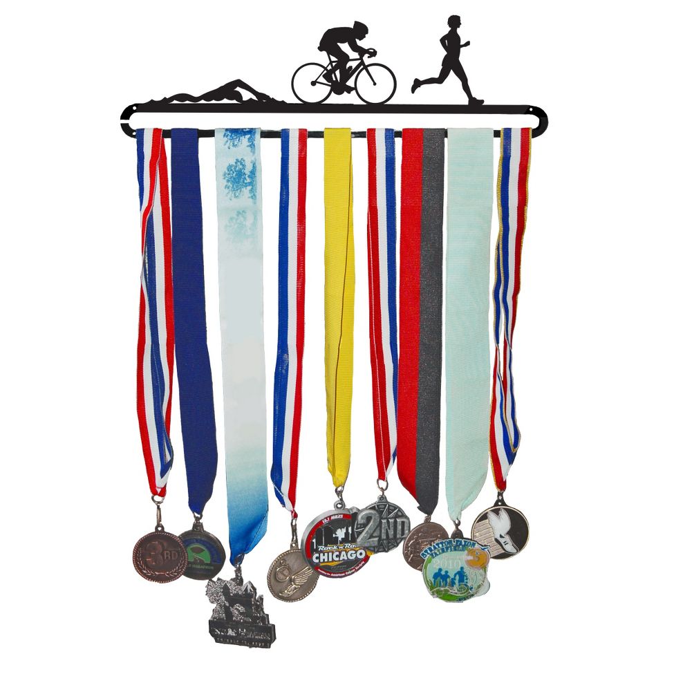 Gone For a Run Triathlon MedalART - Race Medal Hanger Holders