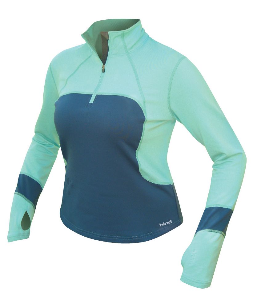 Womens HIND DryLETE Long Sleeve Half Zip Sport Top
