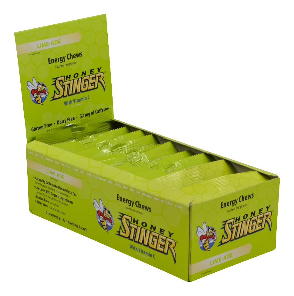 Honey Stinger Organic Energy Chews 12 pack Nutrition