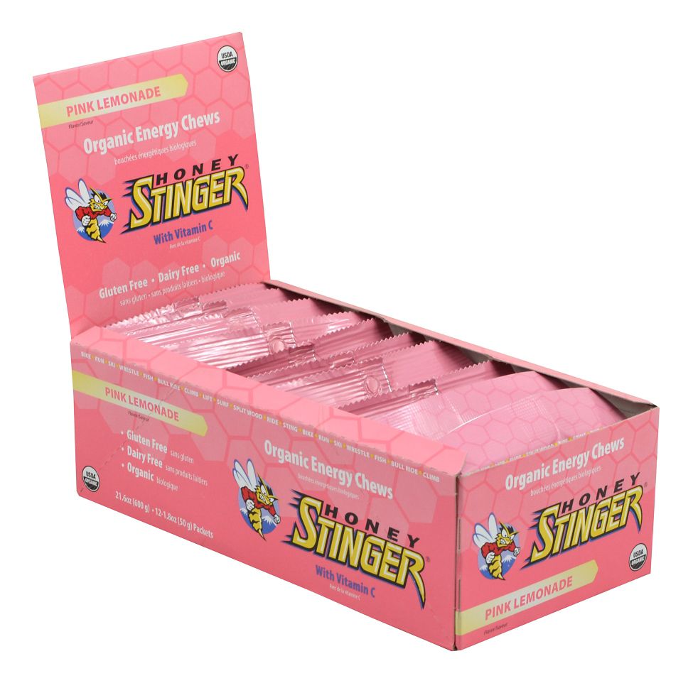 Honey Stinger Organic Energy Chews 12 pack Nutrition