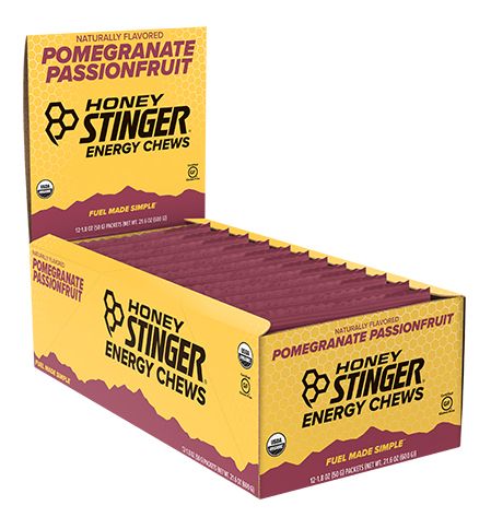 Honey Stinger Organic Energy Chews 12 pack Nutrition