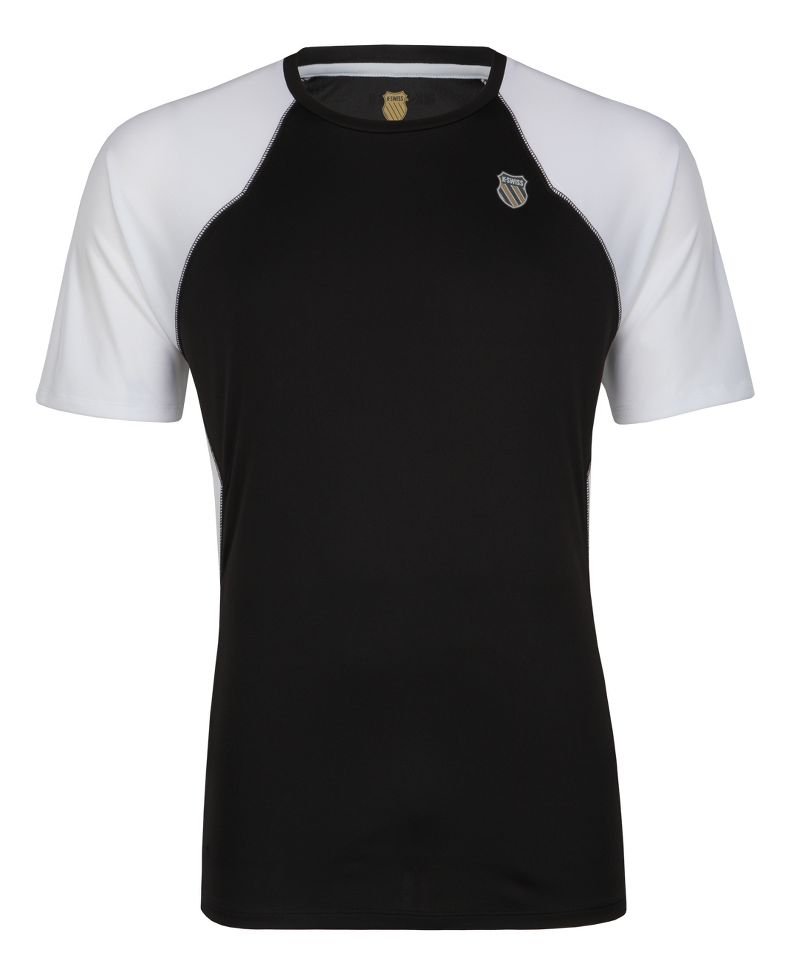Mens K-Swiss Graphic Raglan Short Sleeve Technical Tops