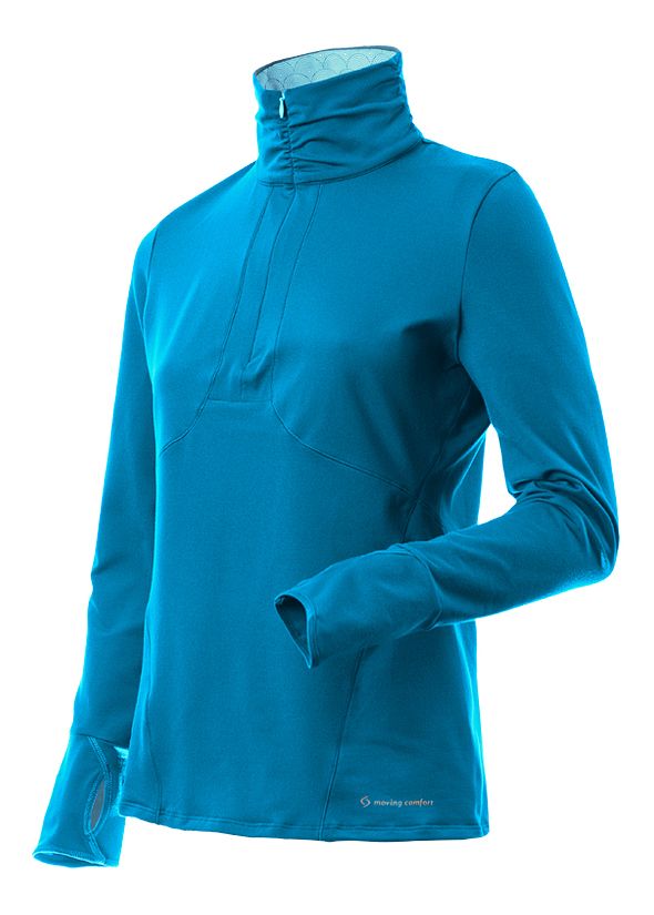 Womens Moving Comfort Mobility 1/2 Zip Long Sleeve Technical Tops