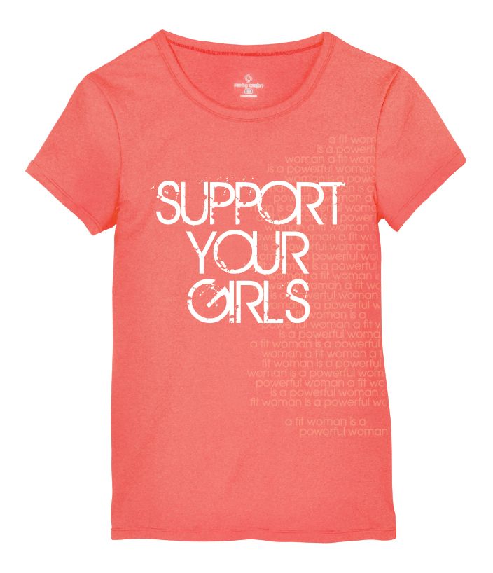 Womens Moving Comfort Support Your Girls T Short Sleeve Non-Technical Tops