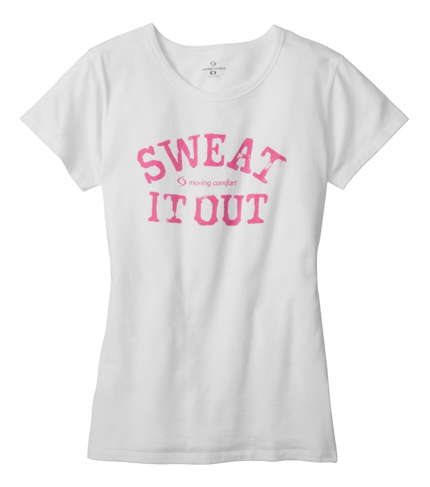 Womens Moving Comfort Slogan Tee Short Sleeve Non-Technical Tops