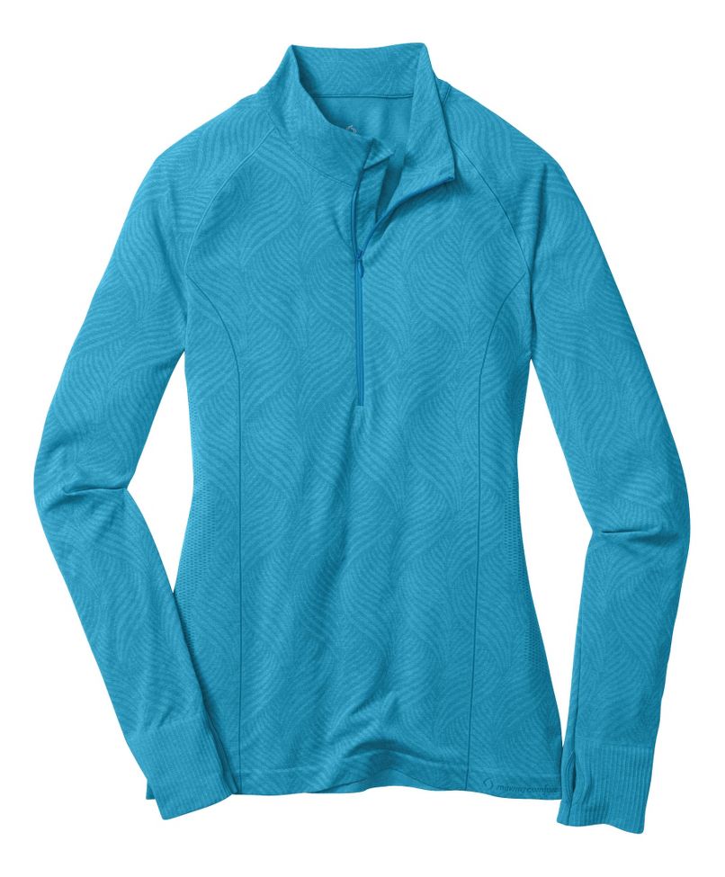 Womens Moving Comfort Flex 1/2 Zip Long Sleeve 1/2 Zip Technical Tops