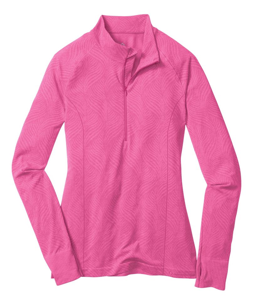 Womens Moving Comfort Flex 1/2 Zip Long Sleeve 1/2 Zip Technical Tops