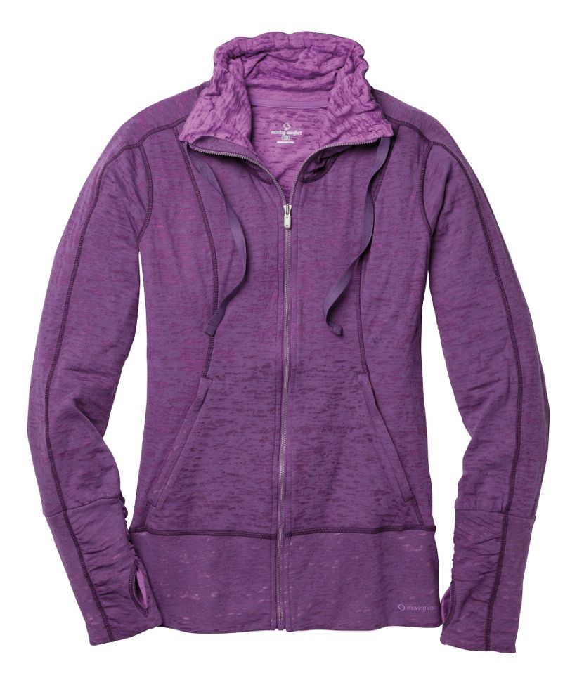 Womens Moving Comfort Flow Burnout Warm-Up Unhooded Jackets