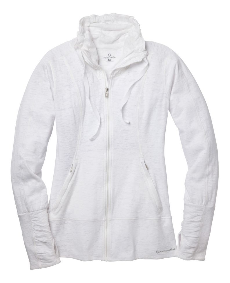 Womens Moving Comfort Flow Burnout Warm-Up Unhooded Jackets
