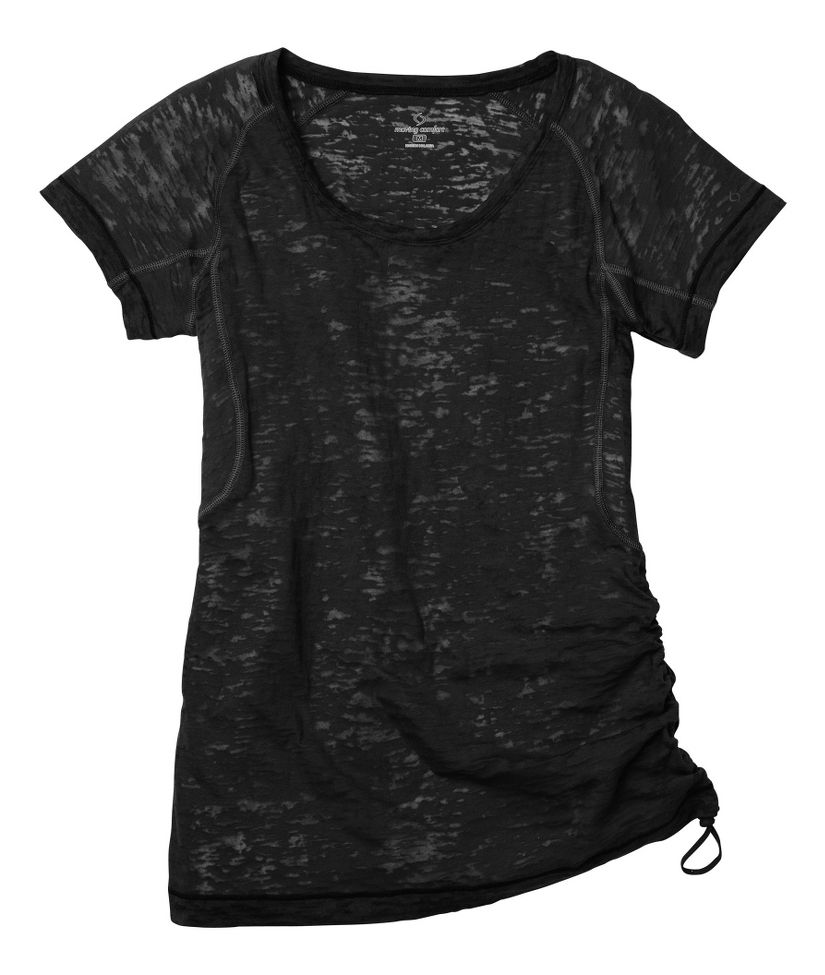 Womens Moving Comfort Flow Burnout Tee Short Sleeve Technical Tops