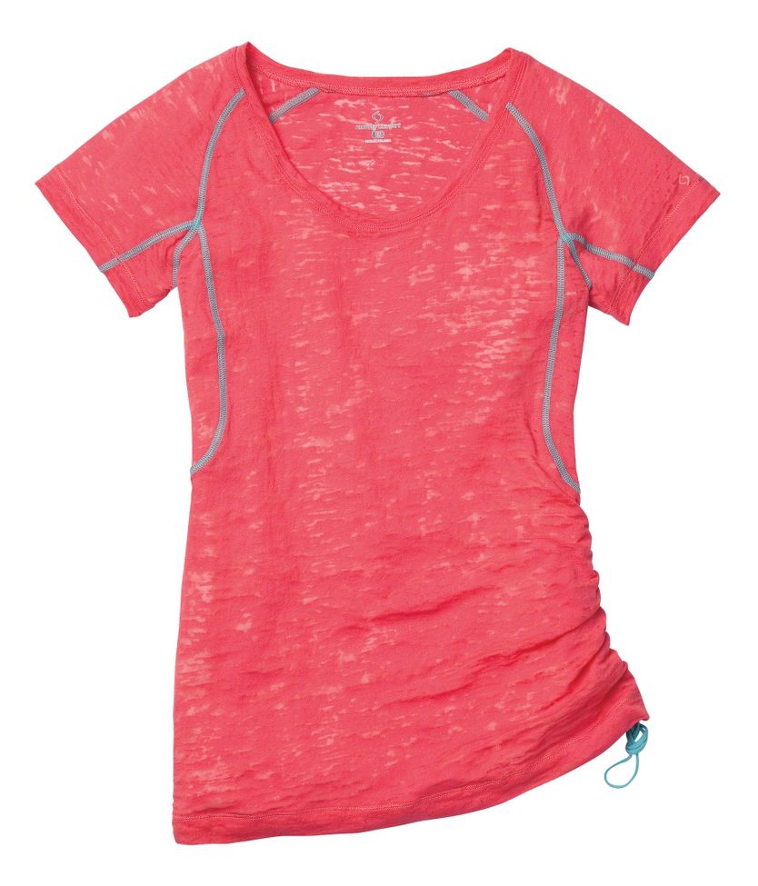 Womens Moving Comfort Flow Burnout Tee Short Sleeve Technical Tops
