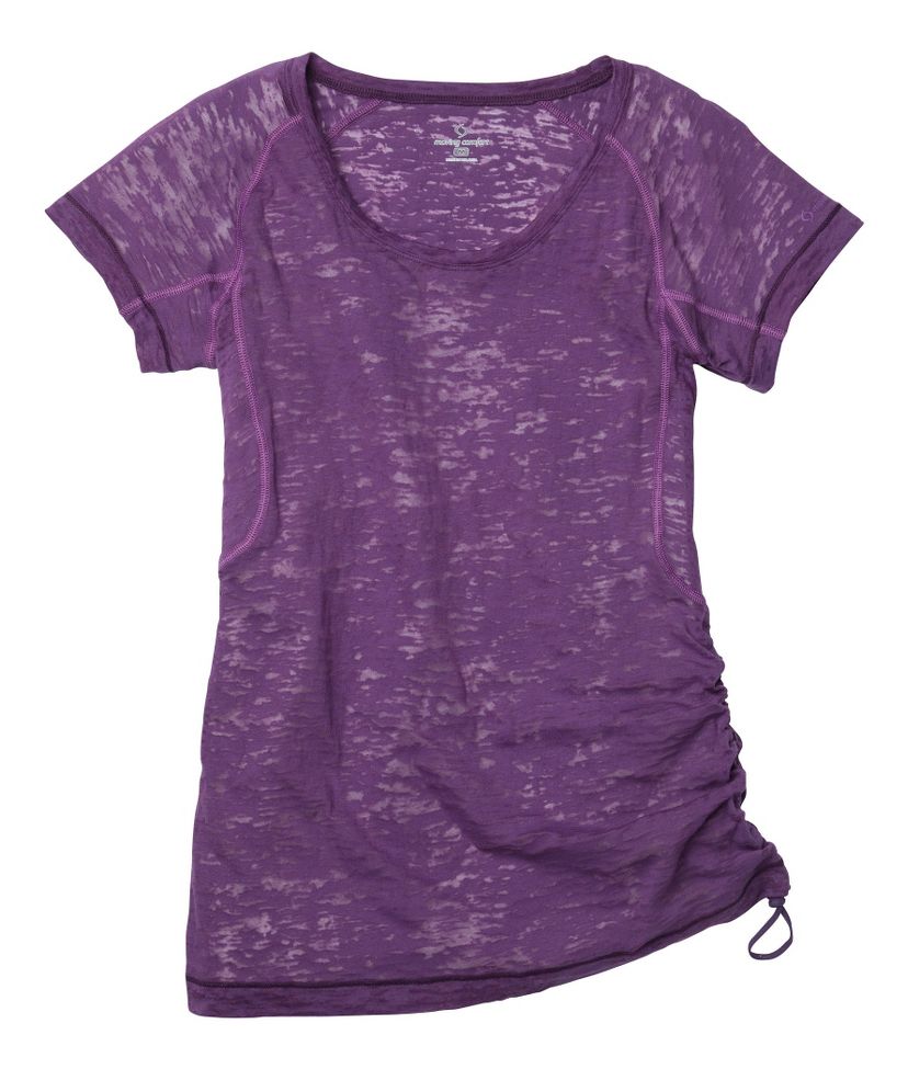 Womens Moving Comfort Flow Burnout Tee Short Sleeve Technical Tops