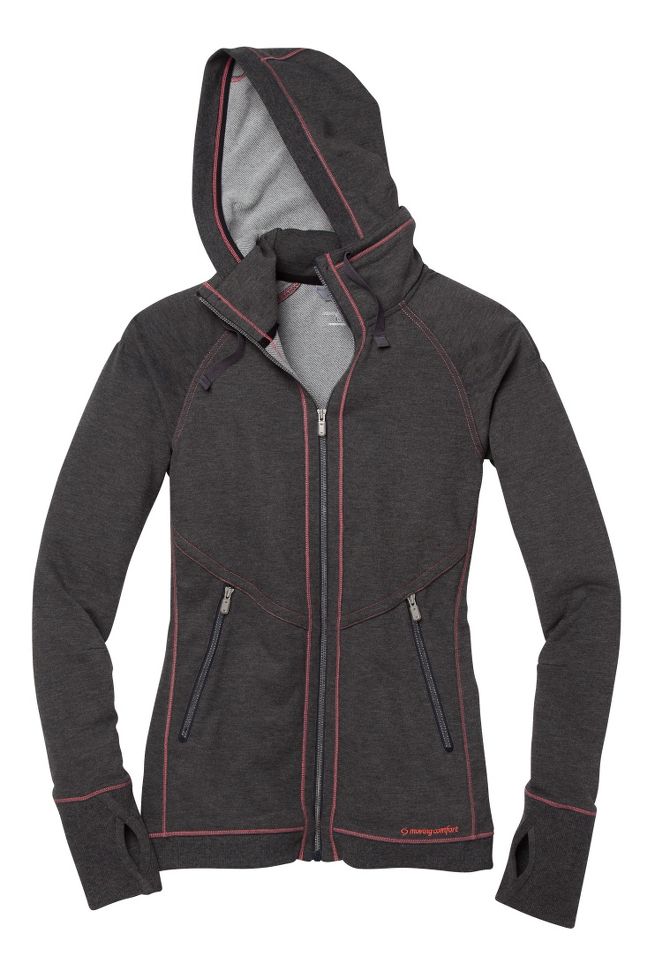 Womens Moving Comfort Urban Gym Full Zip Warm-Up Hooded Jackets