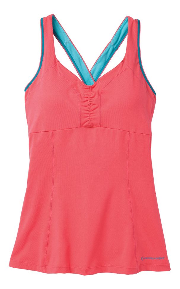 Womens Moving Comfort Flow Crossback Tank C/D Sport Top Bras