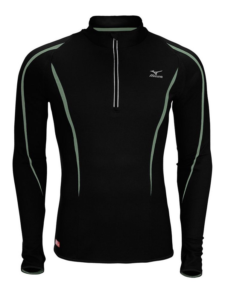 Mens Mizuno Breath Thermo Long Sleeve 1/2 Zip Technical Tops