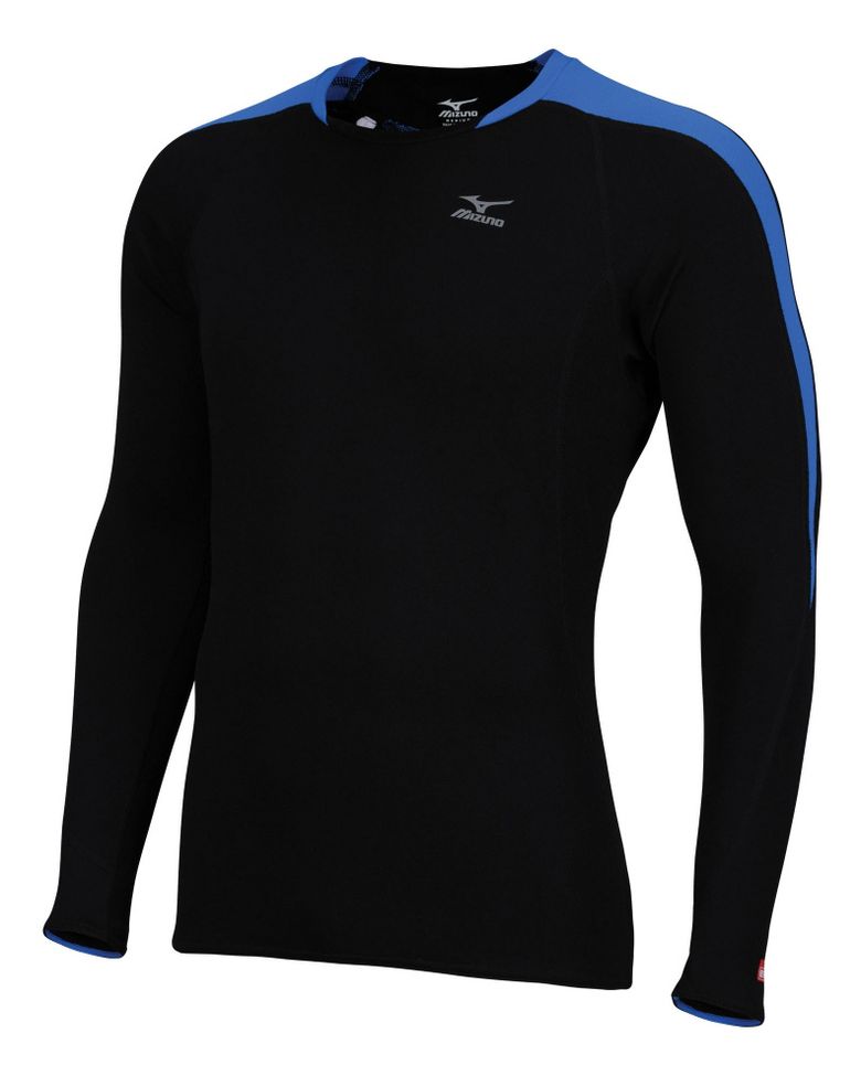 Mens Mizuno Breath Thermo Running Crew Long Sleeve No Zip Technical Tops