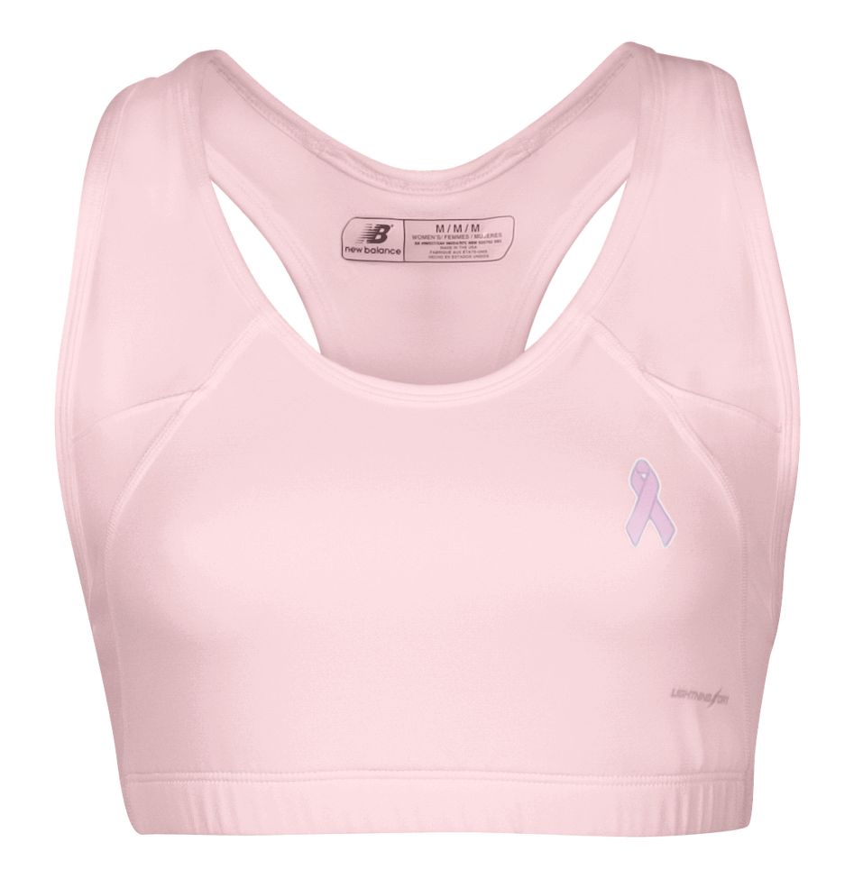 Womens New Balance Pink Ribbon Tonic Crop Sports Bra