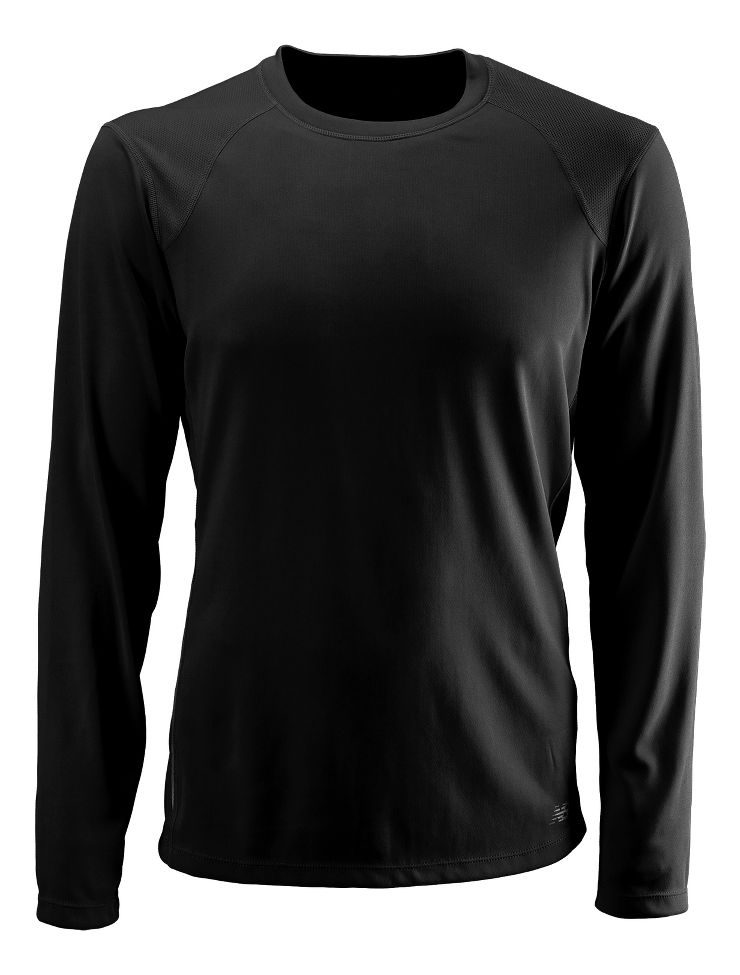 Mens New Balance Tempo 2.0 Long Sleeve No Zip Technical Tops
