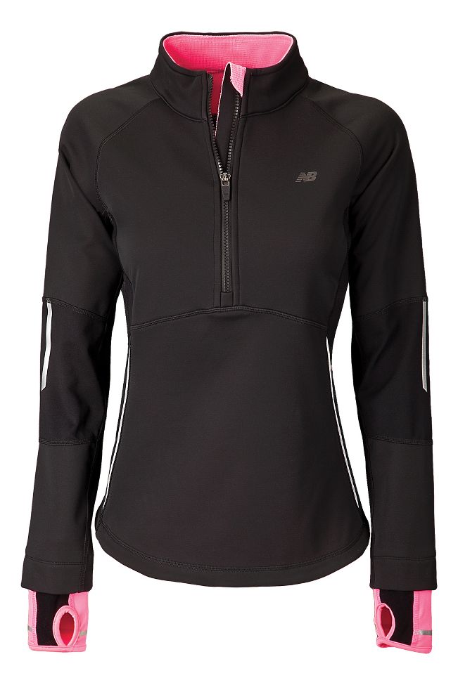 Womens New Balance NBX Windblocker Long Sleeve 1/2 Zip Technical Tops