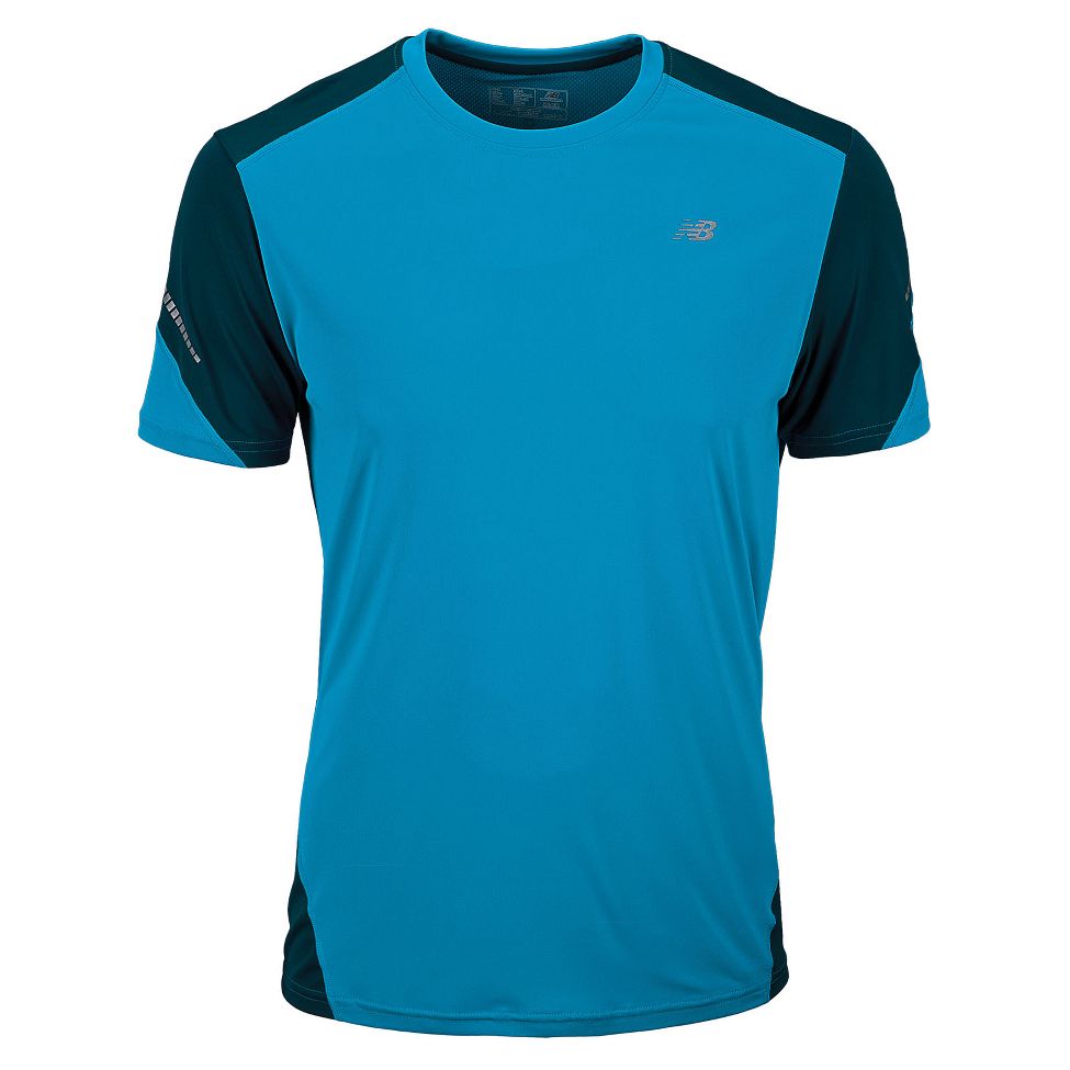 Mens New Balance Icefil Short Sleeve  Technical Tops