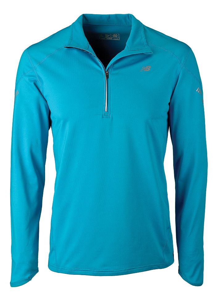 Mens New Balance Megaheat Competitor Long Sleeve 1/2 Zip Technical Tops